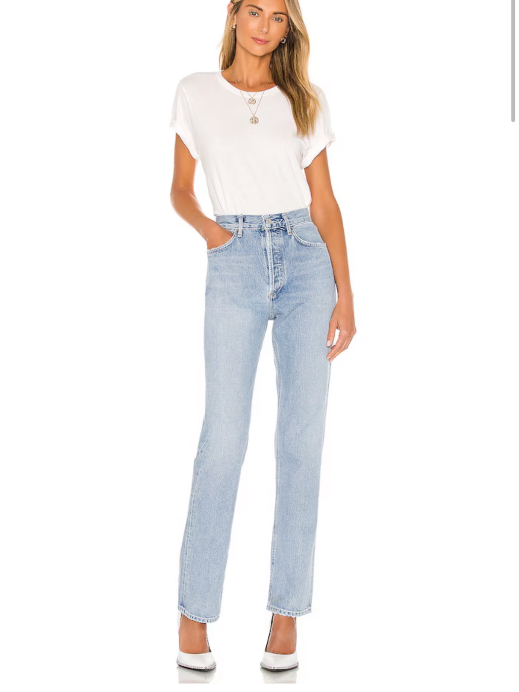 Agolde Lana Straight Jeans In Riptide Size 30 $218 On Revolve